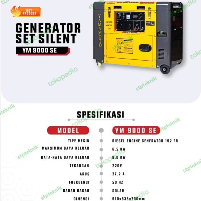 Yamamoto Genset Silent Solar 6 KW 1 Phase Tembaga - Gambar 3