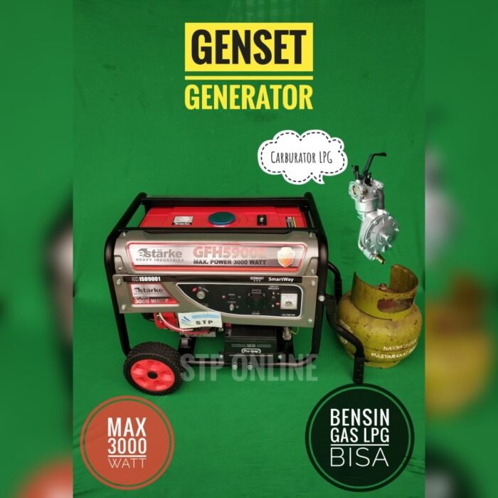 STARKE GFH5900E 3000W Genset Bensin atau Gas LPG