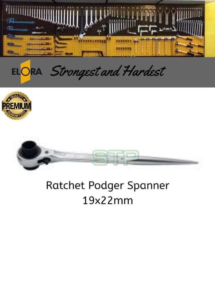 Elora Ratchet Podger Spanner  765 - 19x22mm