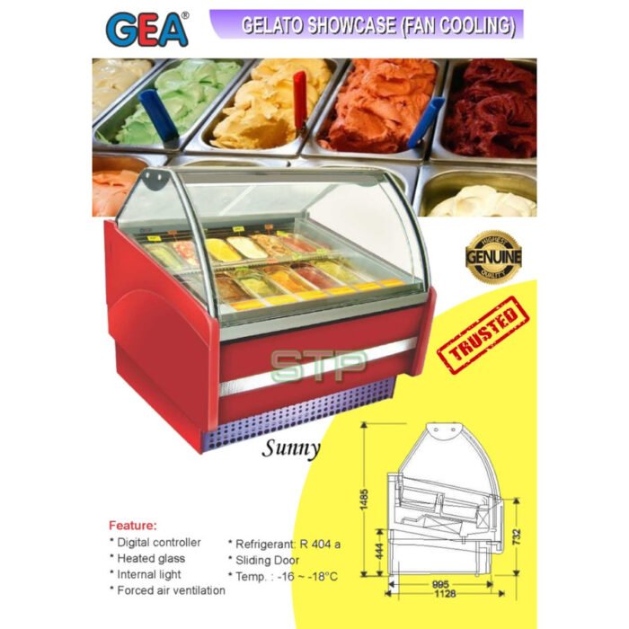 Sunny-12 Gea Gelato Showcase (Fan Cooling)
