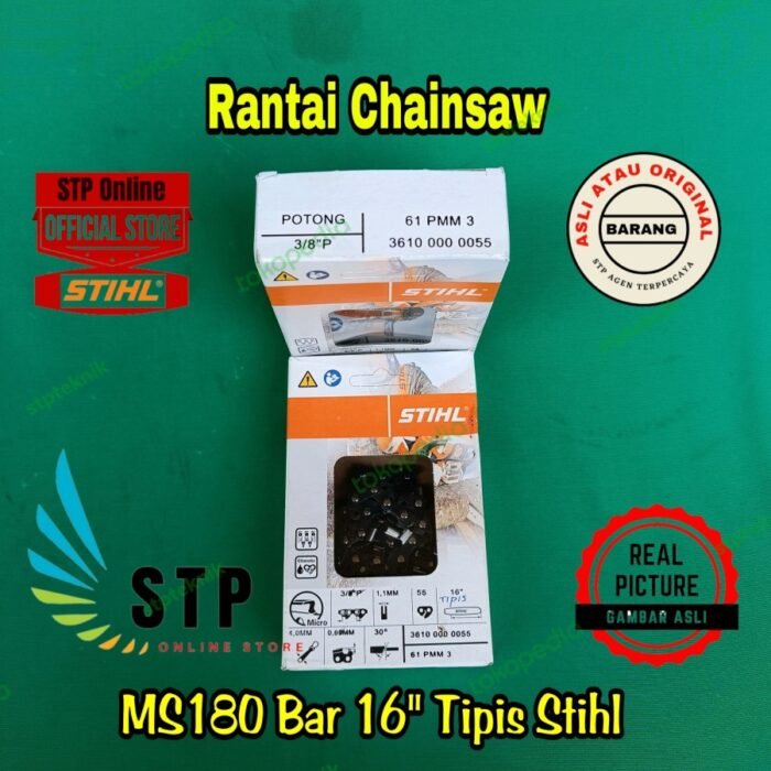 RANTAI SENSO CHAIN SAW MS-180 16 INCH STIHL ORIGINAL